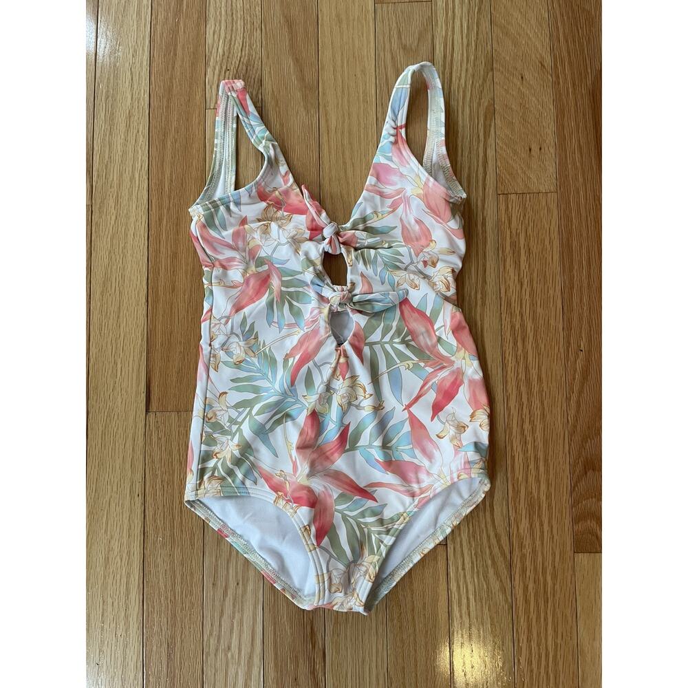 Billabong Girls' Lil Love‎ Palms One Piece Swimsuit, Multi, Size 8 NWOT